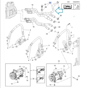 Przewód wylotowy nagrzewnicy Astra J