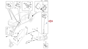 Czujnik prędkościomierza pionowy przód Insignia A