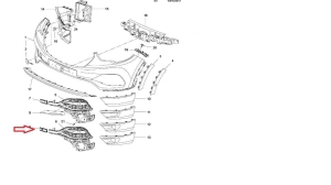 Listewka zderzaka przód Grandland x 