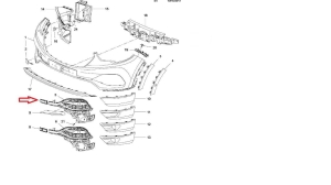 Listewka zderzaka przód Grandland x 