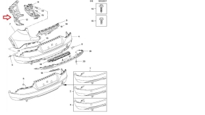 Wspornik zderzaka tył Grandland x