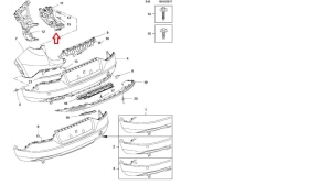 Wspornik wewnętrzny zderzaka tył Grandland x 