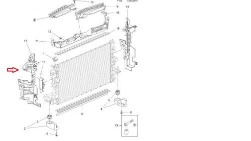 Kierownica wlotu powietrza Astra K lewa
