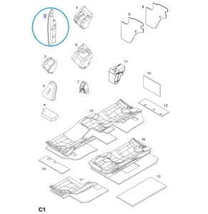 Izolacja tylna przedniego błotnika Astra H