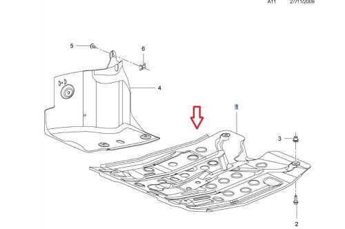 Metalowa osłona pod silnik Meriva b