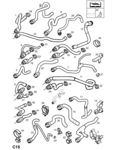 Przewód wlot nagrzewnicy Opel Astra G