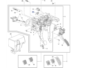 Sprężyna powrotna pedału sprzęgła Zafira C skrzynia f40