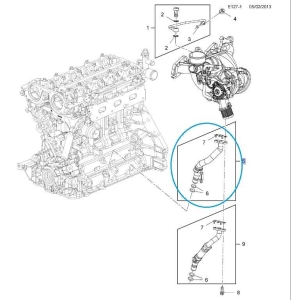 Przewód olejowy zwrotny turbiny Astra J