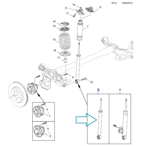 Amortyzator tylny Astra J GTC