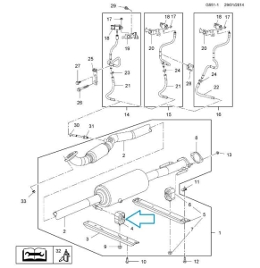 Wieszak rury wydechowej Astra J