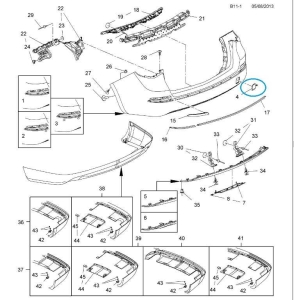 Zaślepka haka holowniczego tylnego zderzaka Astra J