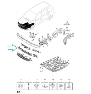 Pochłaniacz udarów przedniego zderzaka Zafira B
