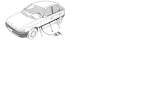 Listwa drzwi przód prawa Opel Astra