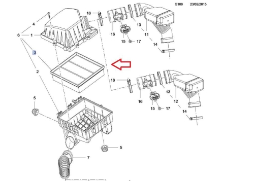 filtr powietrza corsa e 1,4 benzyna