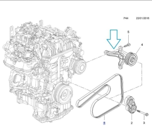 Wspornik paska klinowego Opel Adam