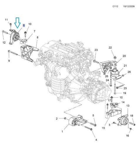 Poduszka silnika Meriva B