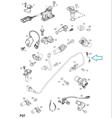 Czujnik położenia wału korbowego Vectra C