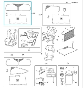 Osłony przeciwsłoneczne tylnej szyby Astra J Sedan 