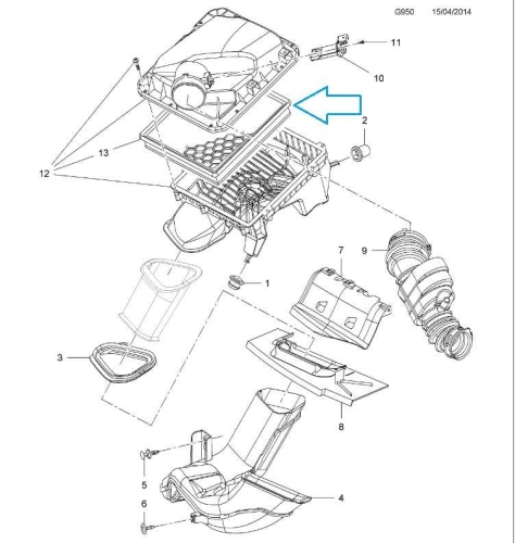 Filtr powietrza Insignia A A20NHT