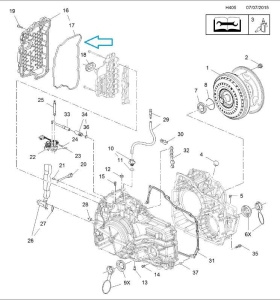 uszczelka korpusu zaworów skrzyni automatycznej 