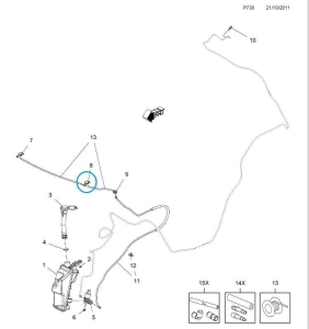 Dysza szyby przedniej Meriva B