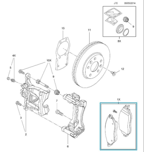Klocki hamulcowe przednie Vivaro B