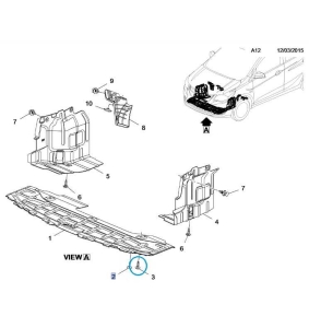 śruba montażowa przedniej osłony Opel Karl