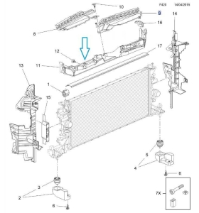 kierownica górna astra k