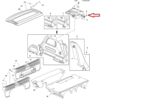wykończenie słupek tylny dolny astra k hb 