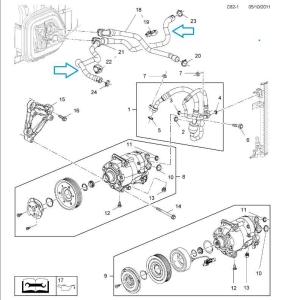 Przewód nagrzewnicy wylotowy Astra J 1.4T
