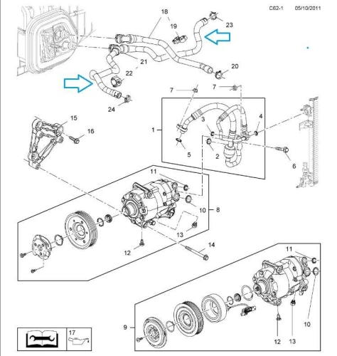 Przewód nagrzewnicy wylotowy Astra J 1.4T