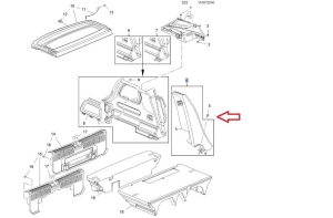 wykończenie boczek tapicerki dolny tylny astra k hb