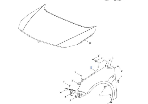 Błotnik przedni prawy Opel Astra J GTC
