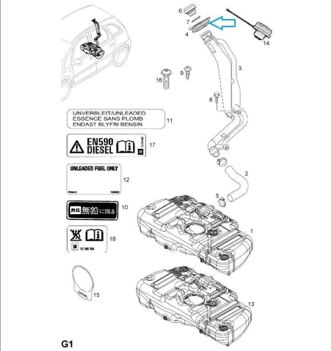 Uszczelnienie przewodu wlewu paliwa