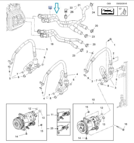 Przewód nagrzewnicy wlot Astra J