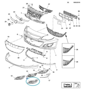 Osłona halogenu Astra J