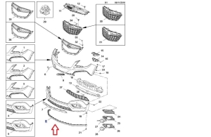 przedłużenie zderzaka przedniego opel mokka