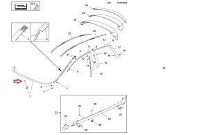 spinka mocowania liste maski astra j