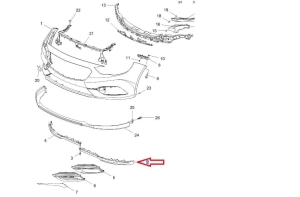 przedłużenie dolne zderzaka przód insignia b
