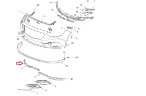 przedłużenie dolne zderzaka przód insignia b 