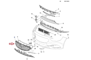 krata wlotu powietrza, grill opel insignia b