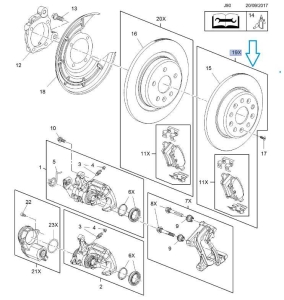 Zestaw hamulcowy tylny Astra K