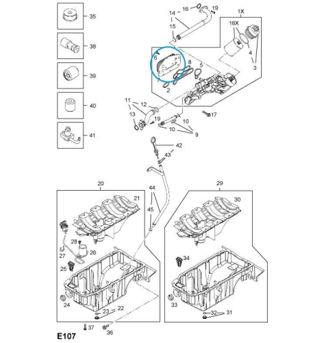 Chłodnica oleju silnika 1.6, 1.8