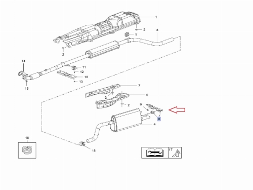 wieszak tłumika końcowego meriva b