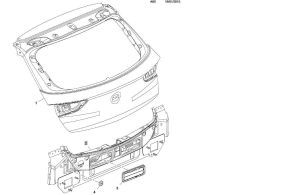 ściana tylna opel astra k hb