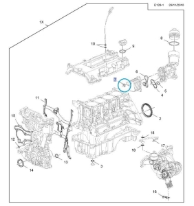Uszczelka przewodu chłodnicy oleju 1.4T