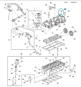 Śruba pokrywy zaworów Astra J A13DTE