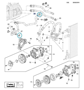 Zacisk przewodu wylotowego nagrzewnicy Astra J