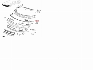 przedłużenie przedniego zderzaka vectra c lewe