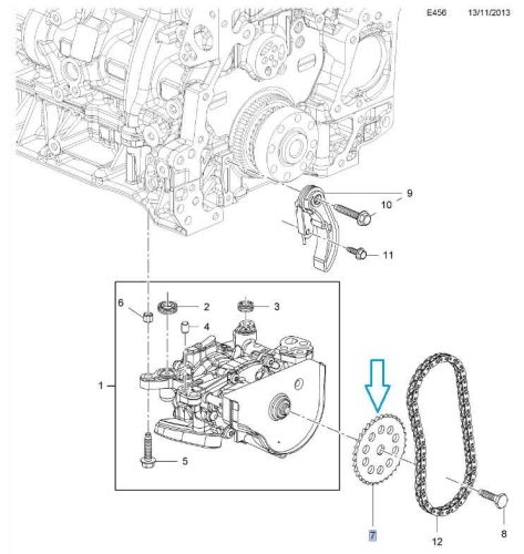 Koło zębate pompy oleju